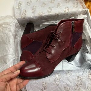 Sonia Burgundy Anckle Boots